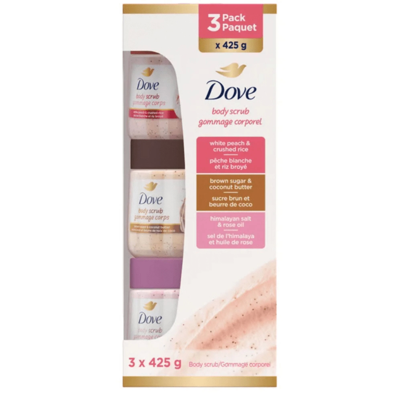 Dove - Gommage corporel, Pack 3 x 425 g