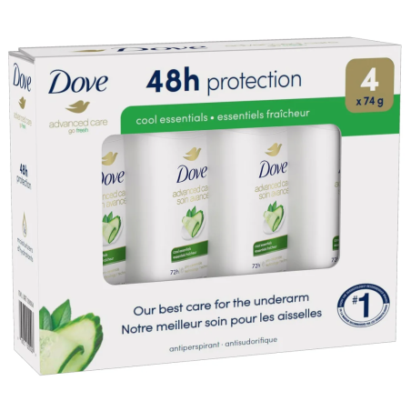 Dove Advanced Care - Antisudorifiques - Pack 4 Protection 72h