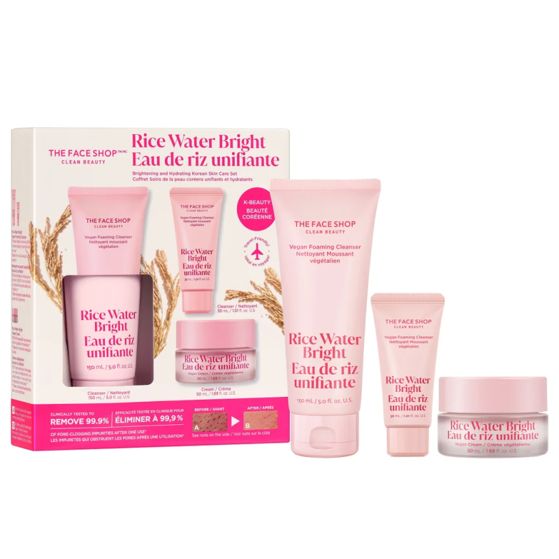 The Face Shop - Eau de riz unifiante coffret soins de la peau coréens unifiants et hydratants