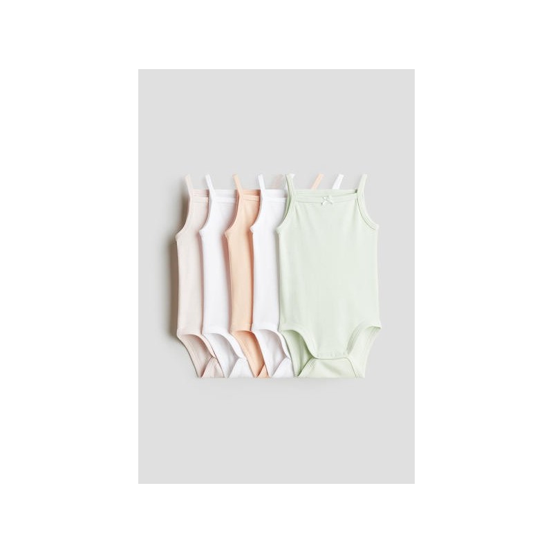 Lot de 5 Maillots en jersey de coton doux - Fille