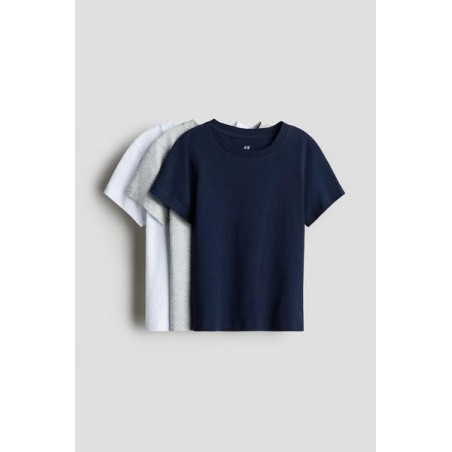Lot de 3 T-shirts en jersey de coton doux - Enfant