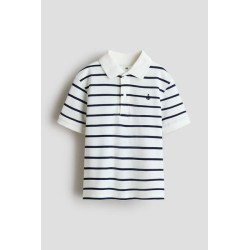 Polo en piqué de coton avec motif brodé devant - Enfant