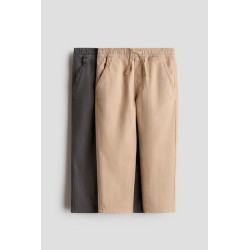 Lot de 2 Pantalons en sergé de coton souple - Enfant