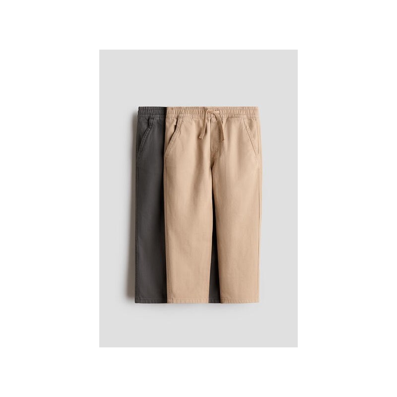Lot de 2 Pantalons en sergé de coton souple - Enfant