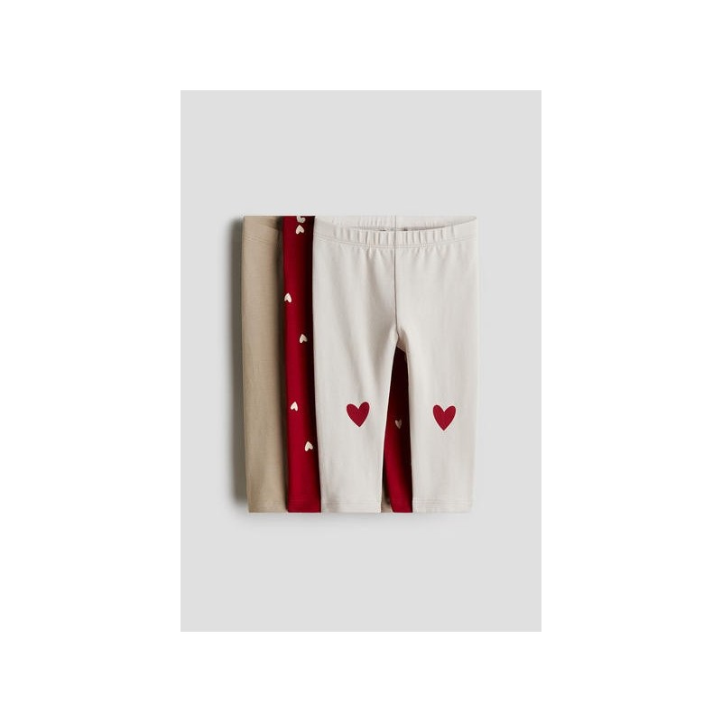 Lot de 3 Leggings aux designs variés en jersey de coton doux - Enfant