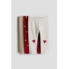 Lot de 3 Leggings aux designs variés en jersey de coton doux - Enfant