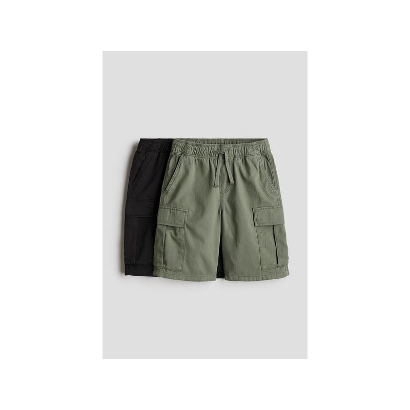 Lot de 2 Short cargo au genou en sergé de coton - Enfant