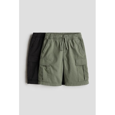 Lot de 2 Short cargo au genou en sergé de coton - Enfant