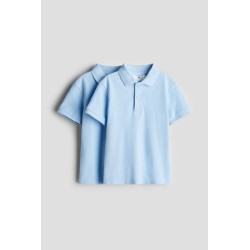 Lot de 2 Polos scolaires en piqué de coton - Enfant