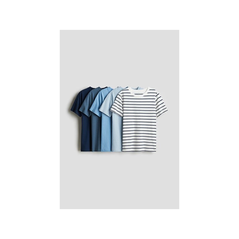 Lot de 5 T-shirts en jersey de coton doux - Enfant