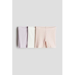 Lot de 3 Shorts cycliste en jersey de coton doux et côtelé - Fille