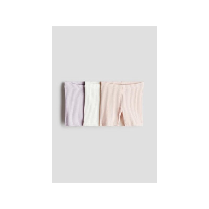 Lot de 3 Shorts cycliste en jersey de coton doux et côtelé - Fille