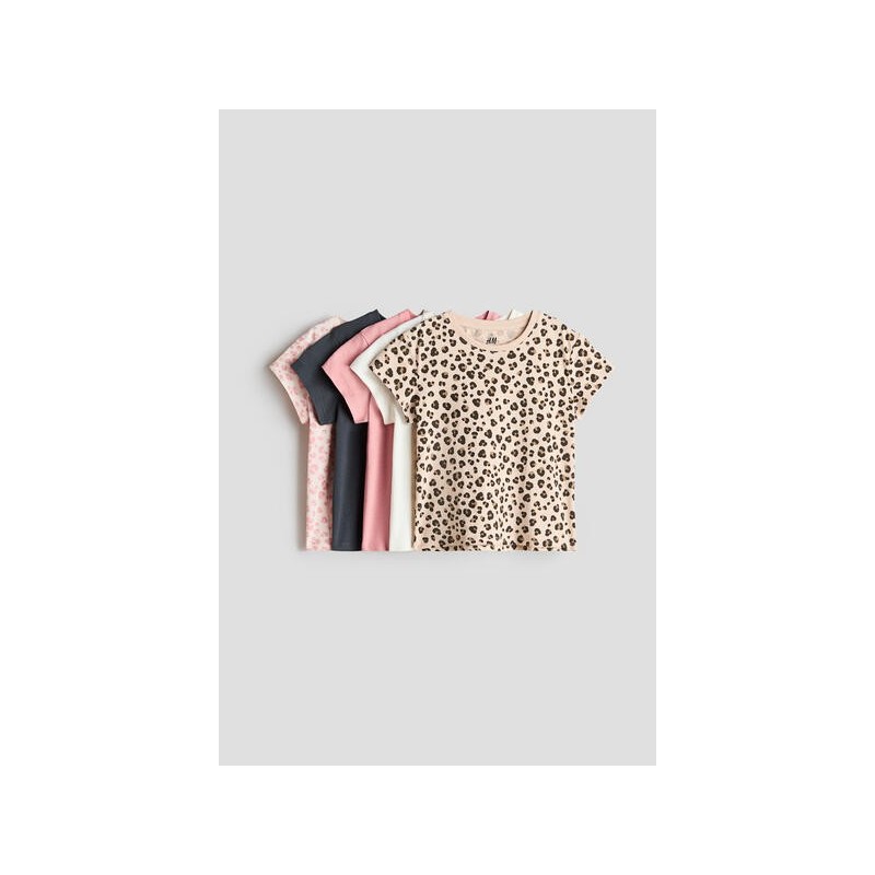 Lot de 5 T-shirts en jersey de coton doux - Enfant