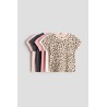 Lot de 5 T-shirts en jersey de coton doux - Enfant
