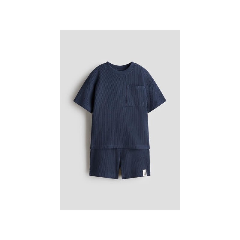 Ensemble en jersey de coton gaufré - Enfant