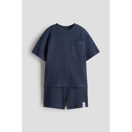 Ensemble en jersey de coton gaufré - Enfant