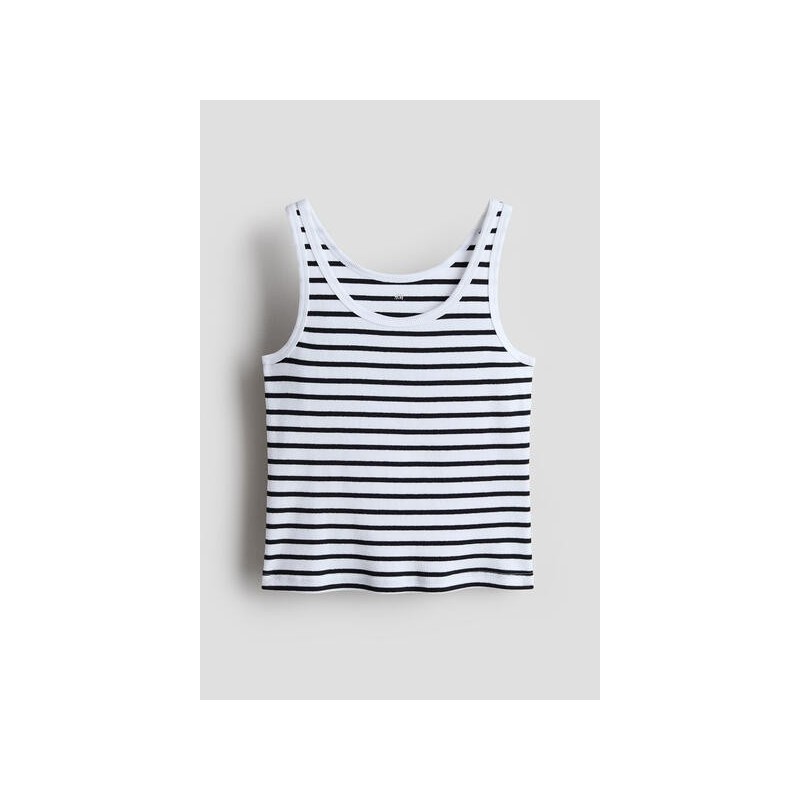 Débardeur en jersey de coton côtelé - Fille