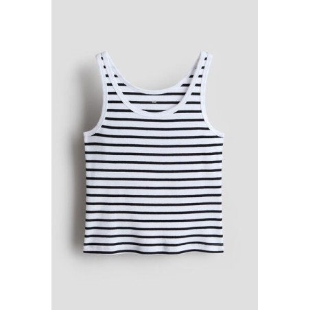 Débardeur en jersey de coton côtelé - Fille