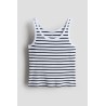 Débardeur en jersey de coton côtelé - Fille