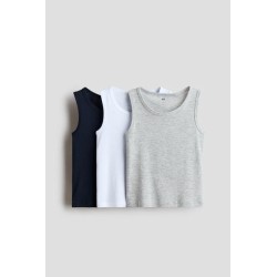 Lot de 3 Débardeurs en jersey de coton doux - Enfant