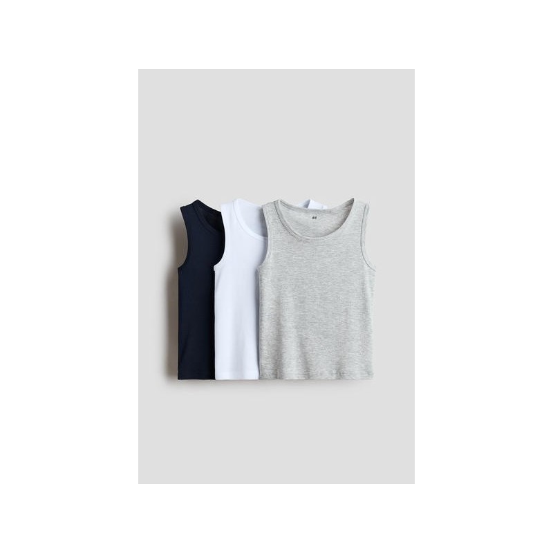 Lot de 3 Débardeurs en jersey de coton doux - Enfant