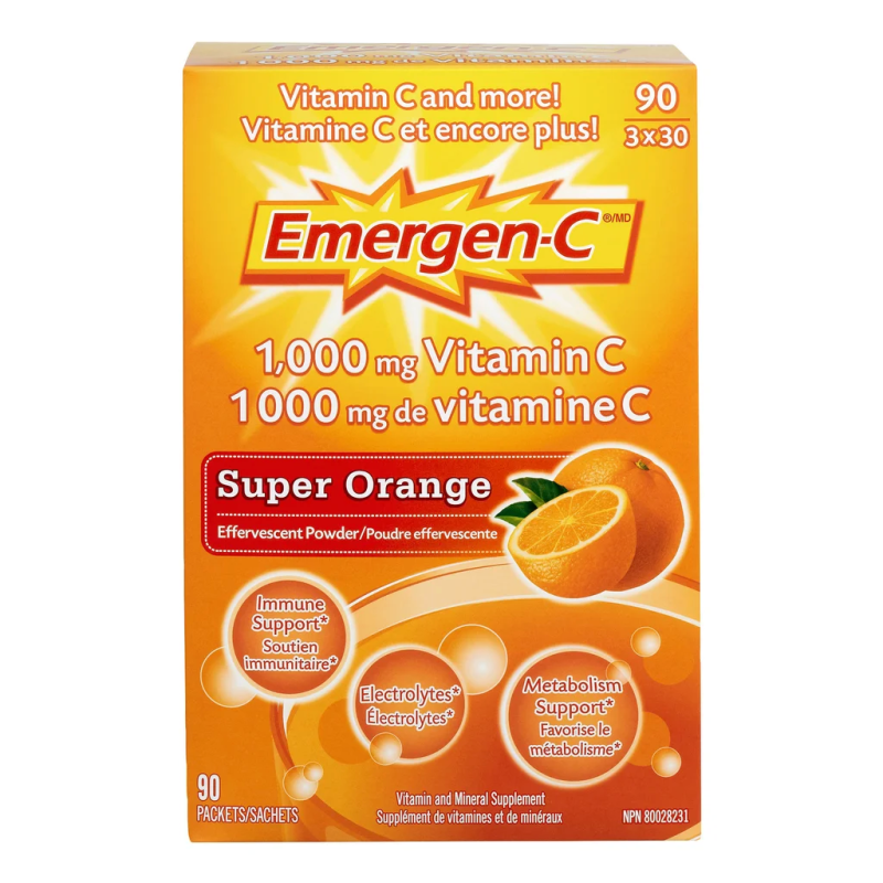 Emergen-C Super Orange - 1000mg de vitamine C
