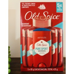 Old Spice - Désodorisant High Endurance, sans aluminium, Pack 5 x 85 g