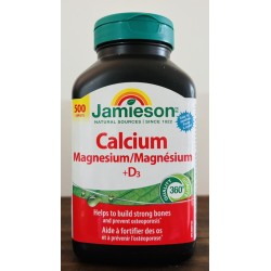 Jamieson – Calcium magnésium avec vitamine D3, 500 caplets